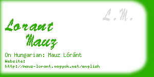 lorant mauz business card